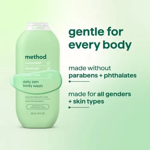 method Daily Zen Body Wash | 18 fl oz (532ml) Pack of 6 | Hydrating & Moisturizing for All Skin Types thumbnail 6