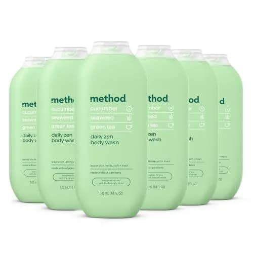 method Daily Zen Body Wash | 18 fl oz (532ml) Pack of 6 | Hydrating & Moisturizing for All Skin Types thumbnail 1