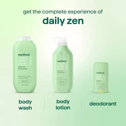 method Daily Zen Body Wash | 18 fl oz (532ml) Pack of 6 | Hydrating & Moisturizing for All Skin Types thumbnail 8