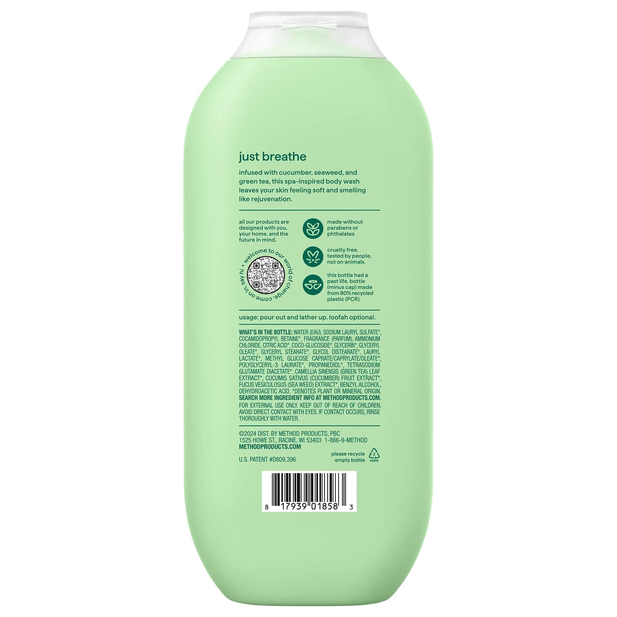 method Daily Zen Body Wash | 18 fl oz (532ml) Pack of 6 | Hydrating & Moisturizing for All Skin Types - view 9