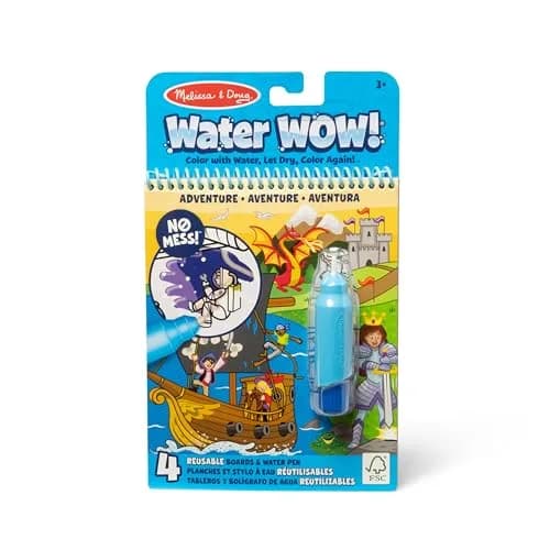 Melissa & Doug On The Go Water Wow! Adventure Activity Pad 15.2cm x 25.4cm (6" x 10") | Reusable Water-Reveal Coloring Book thumbnail 1