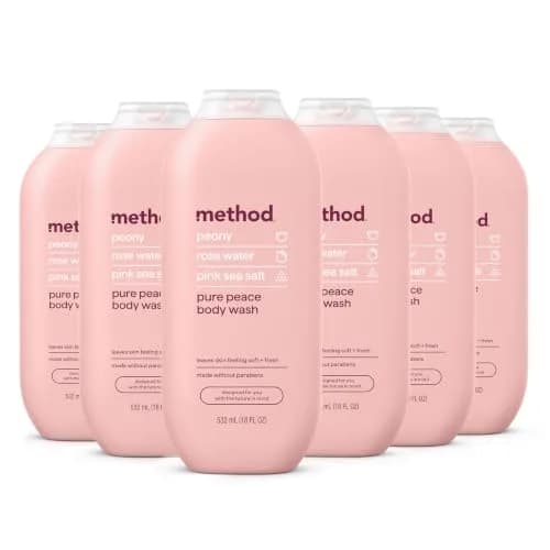 method Pure Peace Body Wash | 108 fl oz (3192 ml) Pack of 6 | Hydrating & Gentle Cleanser for All Skin Types thumbnail 1
