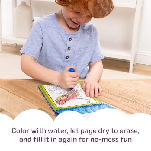 Melissa & Doug On The Go Water Wow! Dinosaur Activity Pad 25.4cm (10in) | Reusable Mess-Free Coloring Book thumbnail 4