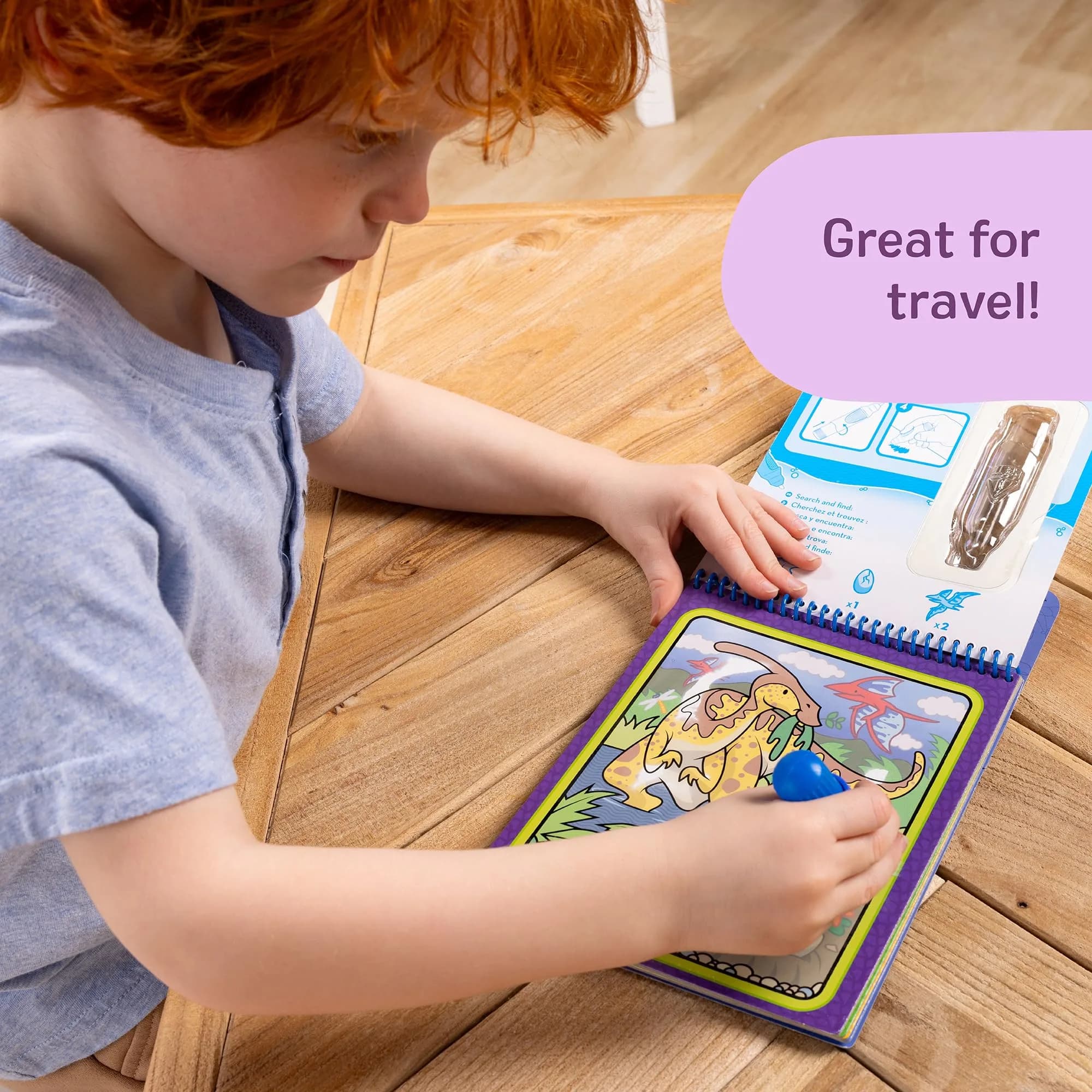 Melissa & Doug On The Go Water Wow! Dinosaur Activity Pad 25.4cm (10in) | Reusable Mess-Free Coloring Book - view 5