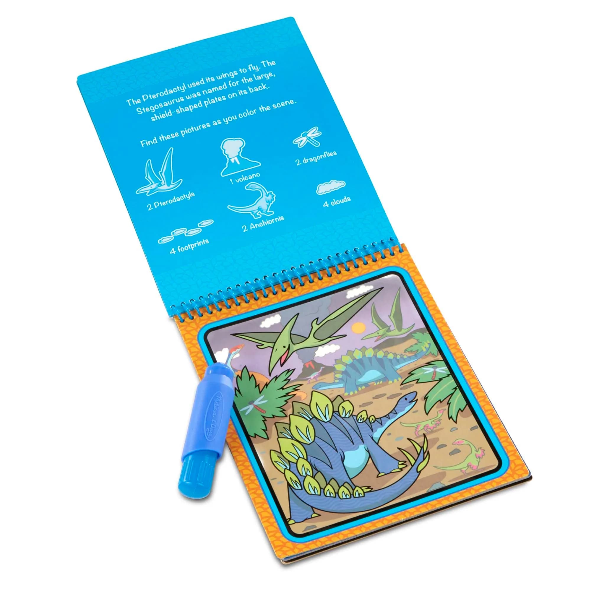 Melissa & Doug On The Go Water Wow! Dinosaur Activity Pad 25.4cm (10in) | Reusable Mess-Free Coloring Book - view 9