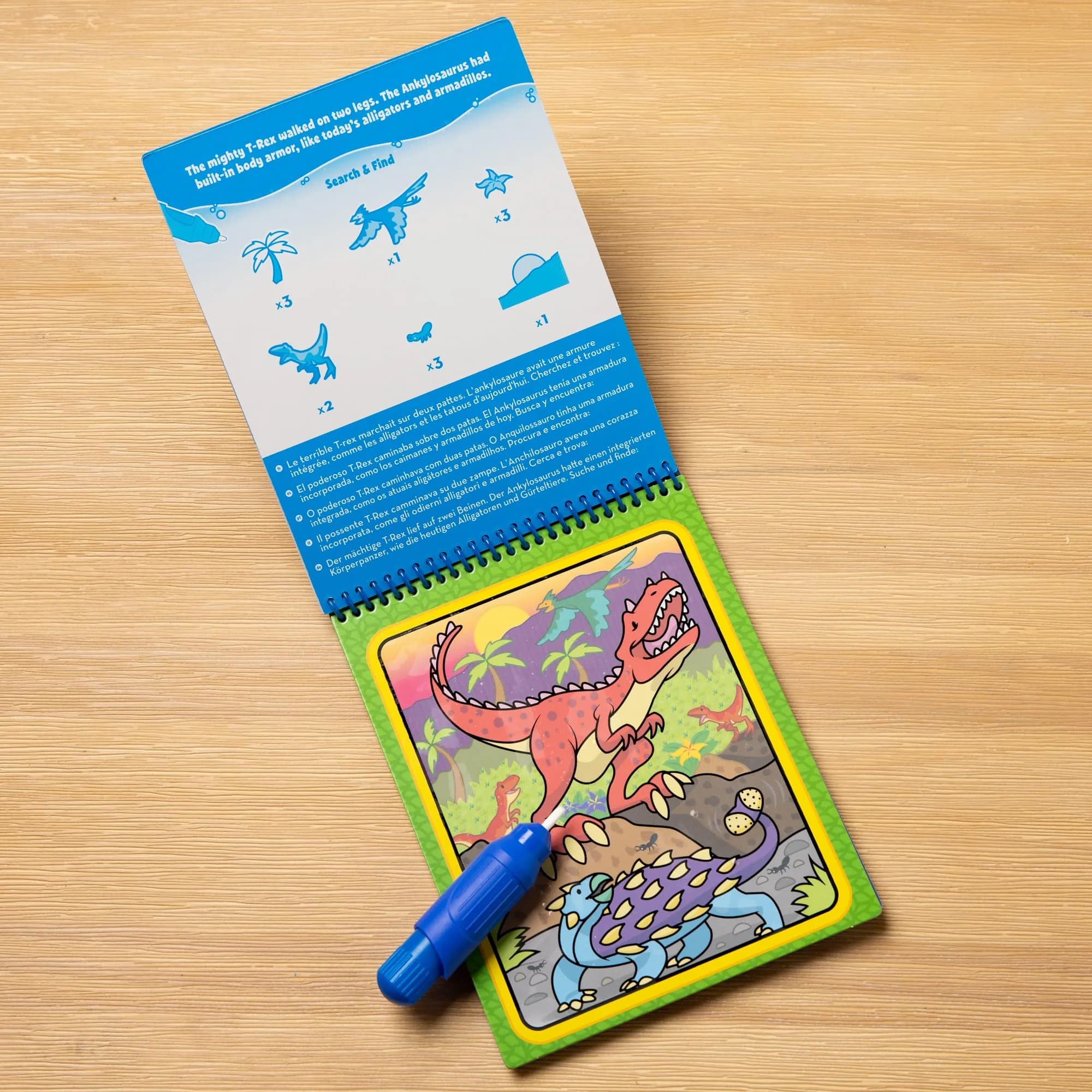 Melissa & Doug On The Go Water Wow! Dinosaur Activity Pad 25.4cm (10in) | Reusable Mess-Free Coloring Book - view 2