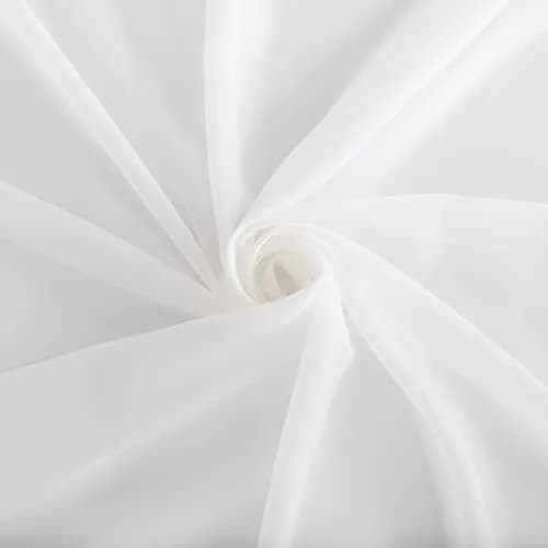 No. 918 Emily Sheer Voile Tab Top Curtain Panel, 59" x 84", White | Light-Filtering Sheer Fabric for Elegant Windows thumbnail 6