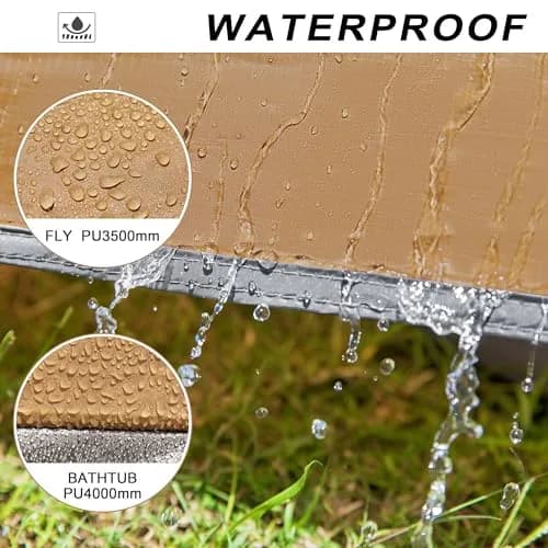 Camppal 2-3 Person Backpacking Tent Waterproof Windproof 4 Season | Easy Setup for Camping & Hiking thumbnail 3