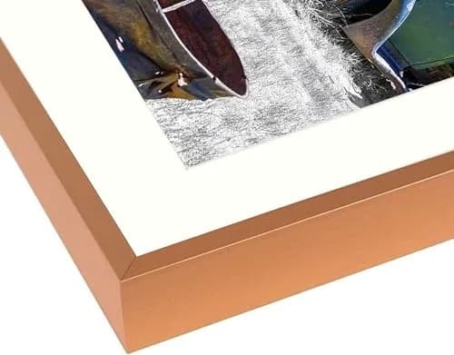 Golden State Art 11x14 Rose Gold Aluminum Frame, Real Glass, Mat Fits 8x10 | Elegant Wall & Tabletop Display thumbnail 6