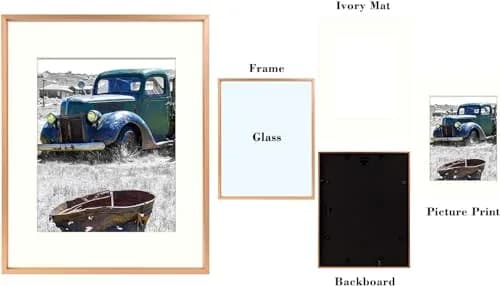 Golden State Art 11x14 Rose Gold Aluminum Frame, Real Glass, Mat Fits 8x10 | Elegant Wall & Tabletop Display thumbnail 7