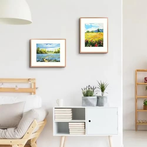 Golden State Art 11x14 Rose Gold Aluminum Frame, Real Glass, Mat Fits 8x10 | Elegant Wall & Tabletop Display thumbnail 3