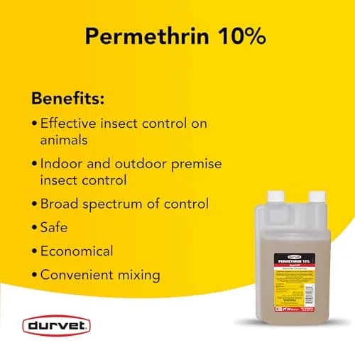 Durvet Permethrin Concentrate 10% Insecticide 473ml (16 Fl Oz) | Fast-Acting Insect Control for Dogs & Premises thumbnail 2