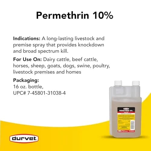Durvet Permethrin Concentrate 10% Insecticide 473ml (16 Fl Oz) | Fast-Acting Insect Control for Dogs & Premises thumbnail 3