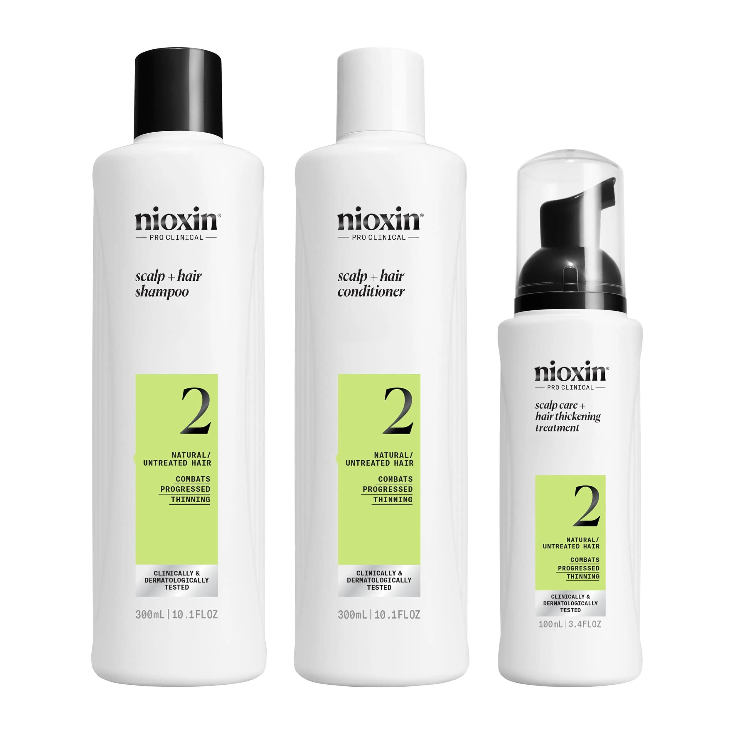 Nioxin System 2 Hair Regrowth Treatment for Natural Hair with Progressed Thinning | 700ml (23.6 Fl Oz) | Thickens Hair & Boosts Density - main product image