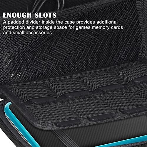 AFUNTA Crystal Clear Case & EVA Carrying Case with Screen Protectors for New 2DS XL | 2-Piece Set thumbnail 8