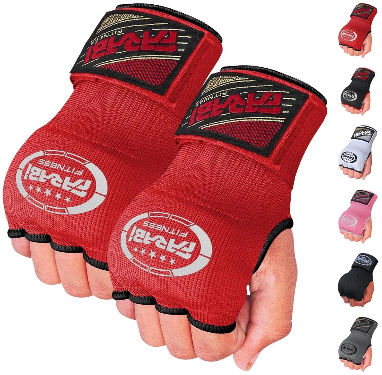 Farabi Sports Kids Hybrid Boxing Inner Gloves Pink | Shock Absorption & Comfort for Young Fighters — Red