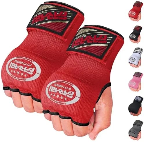 Farabi Sports Kids Hybrid Boxing Inner Gloves Red | Shock Absorption & Comfort for Young Fighters thumbnail 1