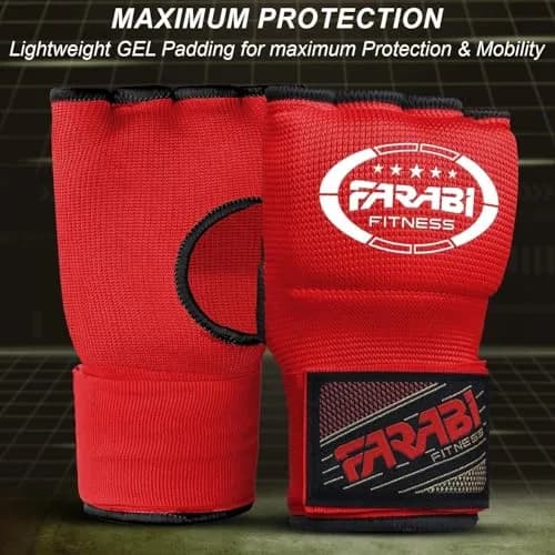 Farabi Sports Kids Hybrid Boxing Inner Gloves Red | Shock Absorption & Comfort for Young Fighters thumbnail 5