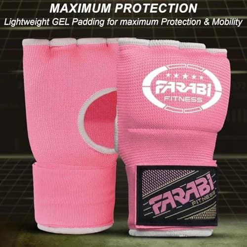 Farabi Sports Kids Hybrid Boxing Inner Gloves Pink | Shock Absorption & Comfort for Young Fighters thumbnail 6