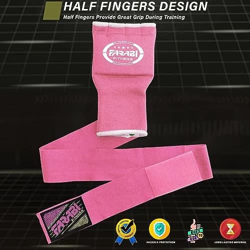 Farabi Sports Kids Hybrid Boxing Inner Gloves Pink | Shock Absorption & Comfort for Young Fighters thumbnail 5