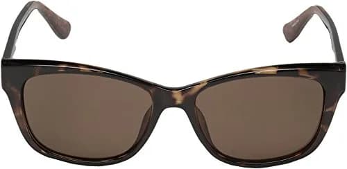 GUESS Women's Square Sunglasses Dark Havana Classic Style | Brown Lenses, 54mm Eye Size, Lightweight Plastic Frame thumbnail 2