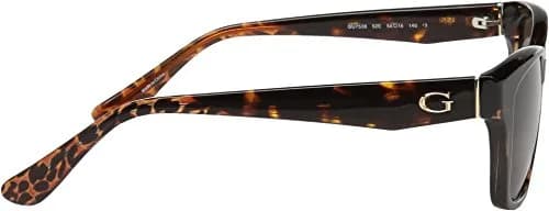 GUESS Women's Square Sunglasses Dark Havana Classic Style | Brown Lenses, 54mm Eye Size, Lightweight Plastic Frame thumbnail 3