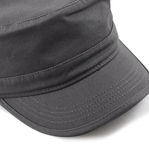 The Hat Depot Cadet Military Army Baseball Cap Charcoal | Washed Cotton for Daily Wear thumbnail 7
