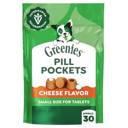 Greenies Pill Pockets Small Dog Treats, Cheese Flavor, 19.2 oz (544 g) | Vet-Recommended Pill Concealers for Small Dogs thumbnail 1