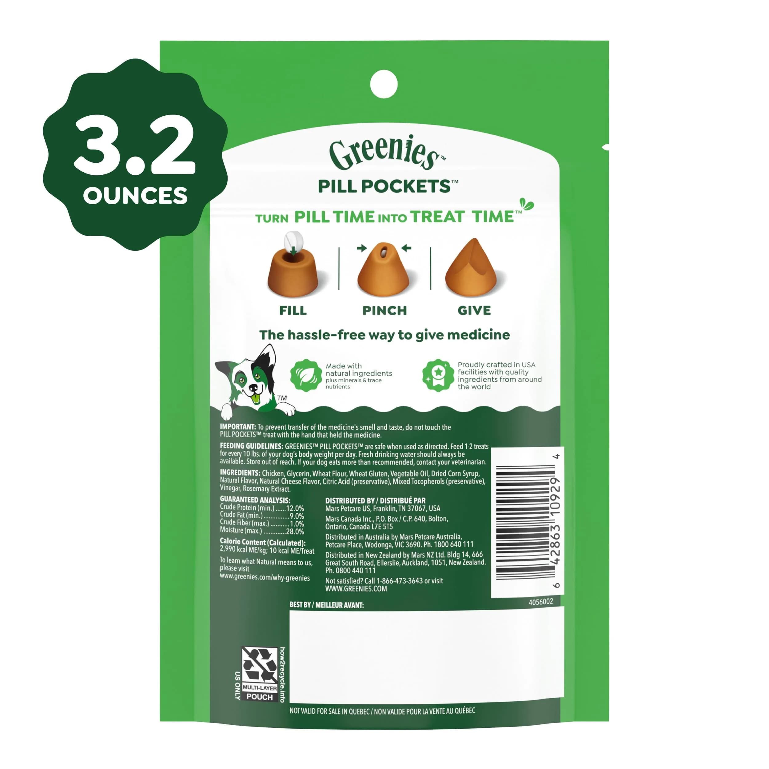 Greenies Pill Pockets Small Dog Treats, Cheese Flavor, 19.2 oz (544 g) | Vet-Recommended Pill Concealers for Small Dogs - view 9
