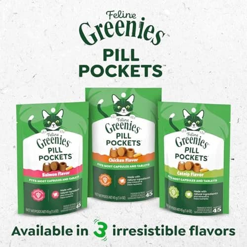 Greenies Feline Pill Pockets Salmon Flavor 85 Count | Vet-Recommended Cat Treats for Hiding Pills thumbnail 9