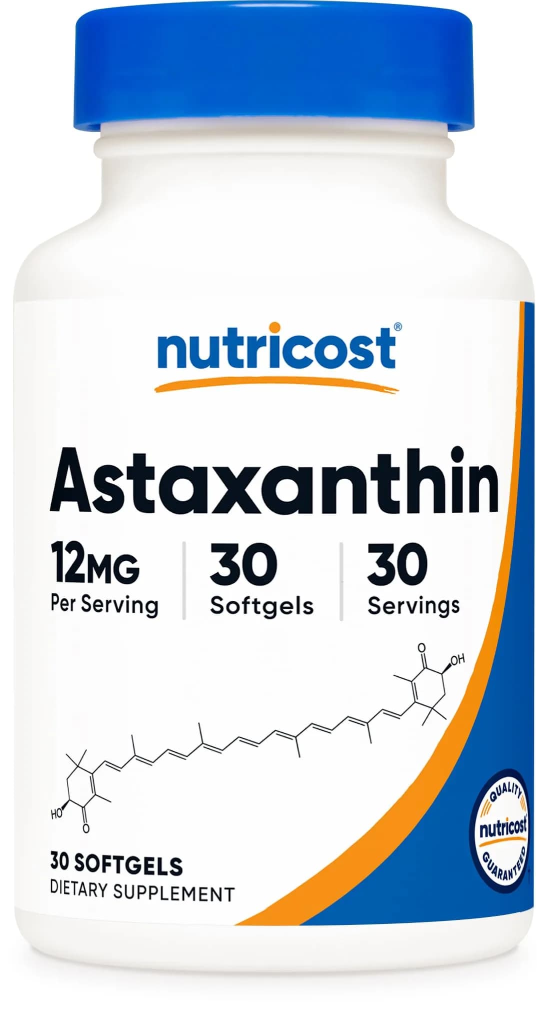 Nutricost Astaxanthin (12mg) 30 Softgels | Gluten-Free Nutritional Supplement for Wellness — Softgel