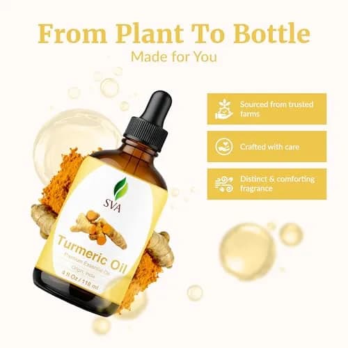 SVA ORGANICS Turmeric Essential Oil, 4 Fl Oz (118 mL) - Pure & Natural thumbnail 4