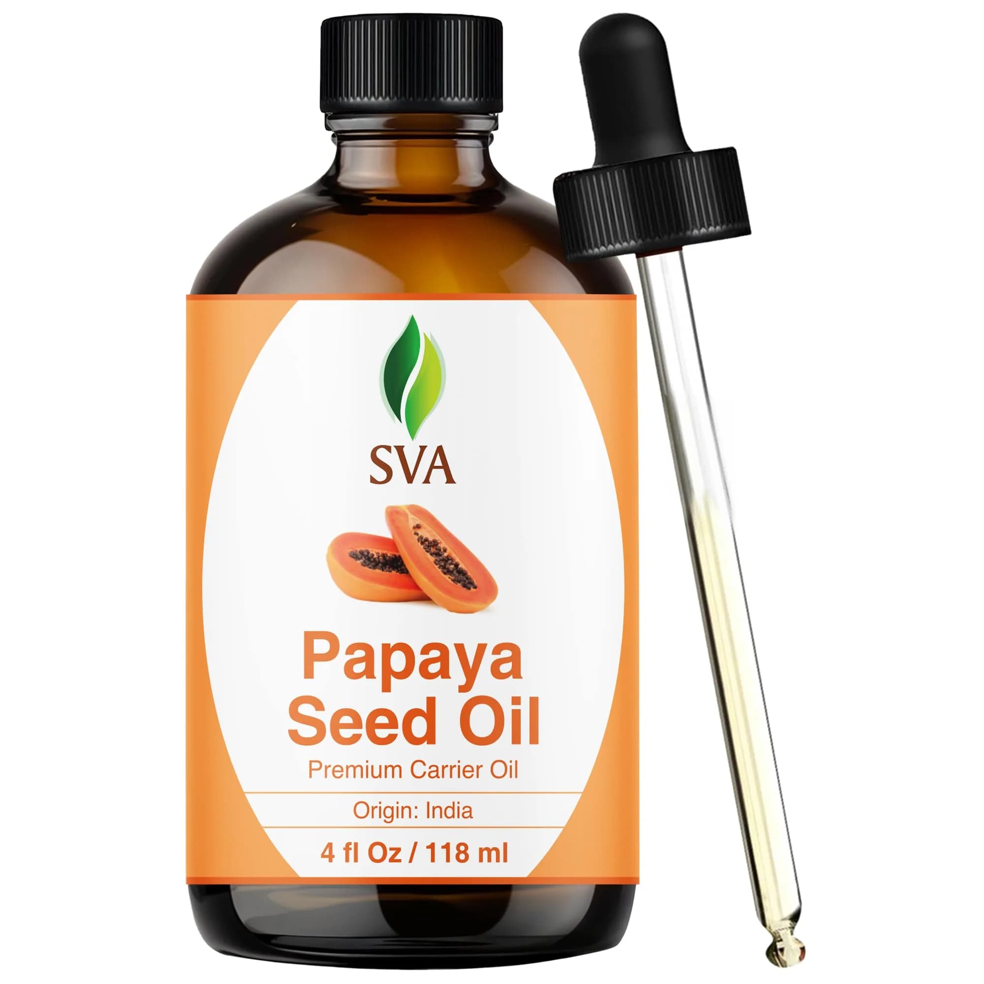 SVA ORGANICS Papaya Seed Carrier Oil 4 Fl Oz (118 ml) - Natural & Pure - main product image