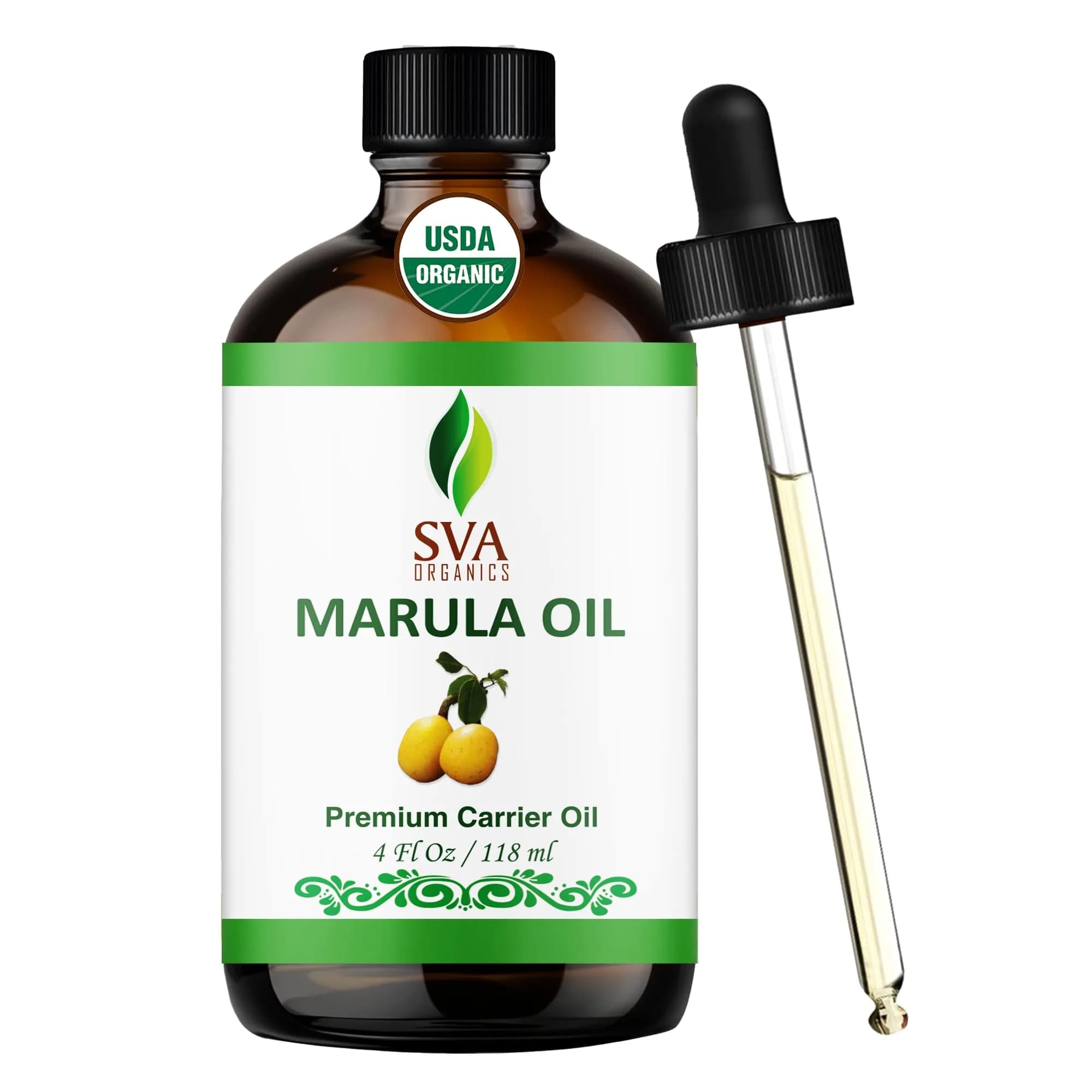 SVA ORGANICS Marula Seed Carrier Oil, 4 Fl Oz (118 ml) - Pure & Natural - main product image