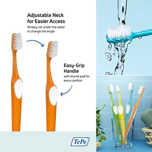 TePe Supreme Compact Soft Toothbrushes, 1 Pack | Soft Bristle Toothbrush for Sensitive Teeth & Gums thumbnail 4