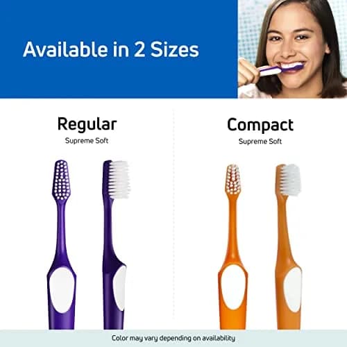 TePe Supreme Compact Soft Toothbrushes, 1 Pack | Soft Bristle Toothbrush for Sensitive Teeth & Gums thumbnail 5