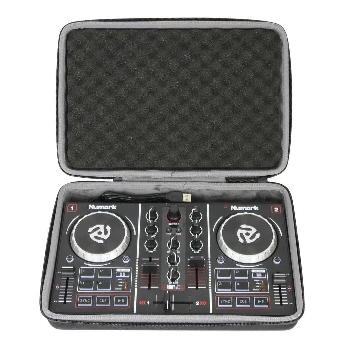 co2CREA Hard Case for Numark Party Mix II DJ Controller | Protective EVA Carrying Bag with Handle — Black