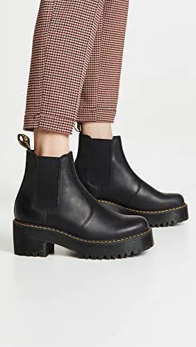 Dr. Martens Rometty Chelsea Boot, Black Burnished Wyoming | Classic Edgy Style for Women thumbnail 2