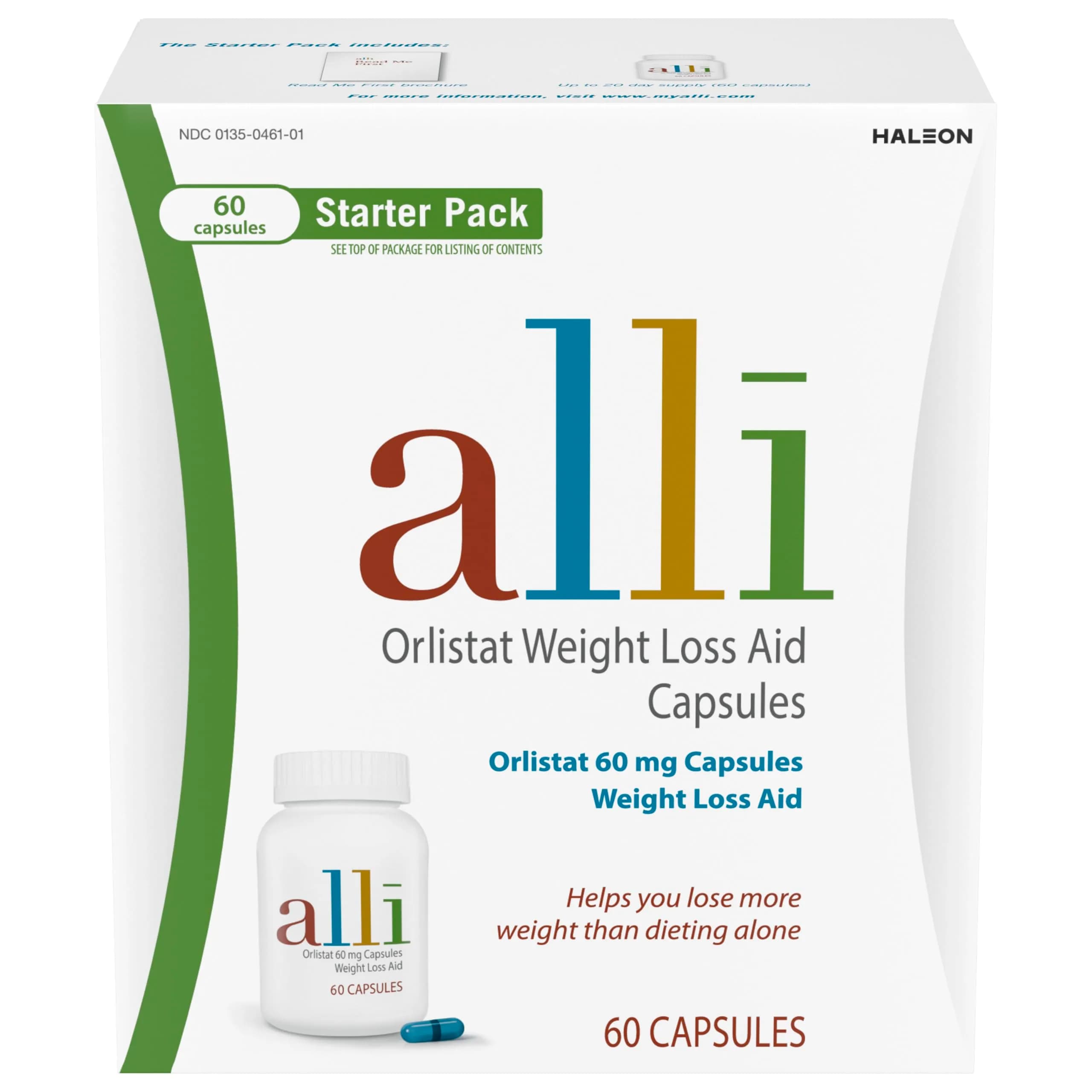 alli Weight Loss Supplement, Orlistat 60 mg Capsules | Fat Blocker for Adults - main product image