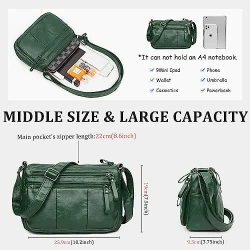 VOLGANIK ROCK Soft PU Leather Shoulder Bag 26cm (10.2") | Versatile Crossbody Purse for Women thumbnail 3