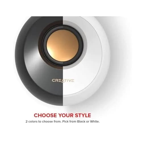 Creative Pebble 2.0 USB Desktop Stereo Speakers | 16W RMS Power, 2.0 Channel, Black thumbnail 4