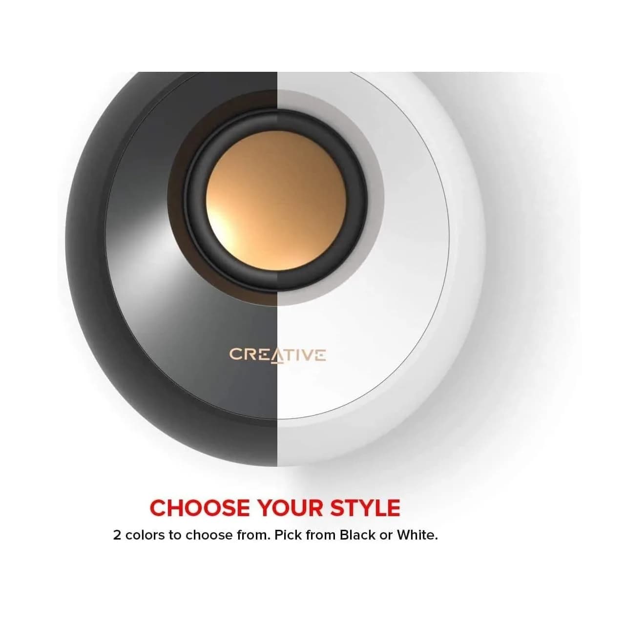 Creative Pebble 2.0 USB Desktop Stereo Speakers | 16W RMS Power, 2.0 Channel, Black - view 4