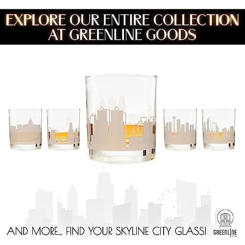 Greenline Goods Skyline Etched Philadelphia Whiskey Glasses Set of 2 | Old Fashioned Tumblers for Philadelphia Lovers thumbnail 7
