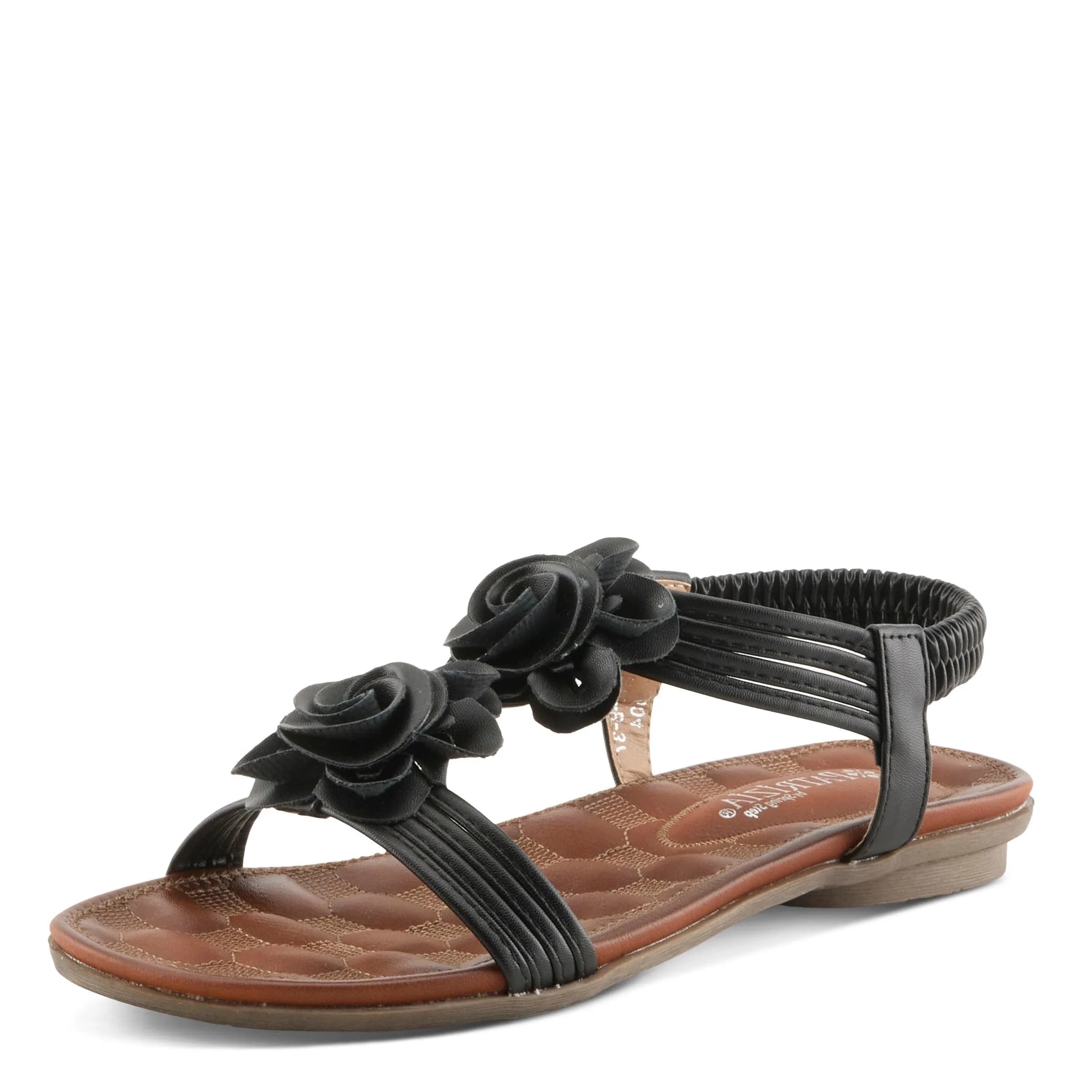 PATRIZIA Spring Step Nectarine Sandals for Women - Casual Chic Flower T-Straps, 7.5-8 US | All-Day Comfort