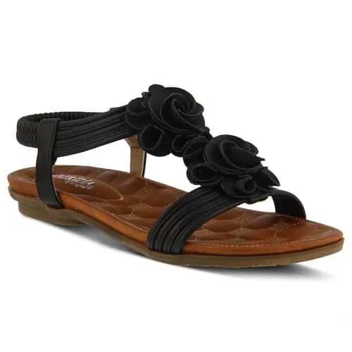 PATRIZIA Spring Step Nectarine Sandals for Women - Casual Chic Flower T-Straps, 7.5-8 US | All-Day Comfort thumbnail 2