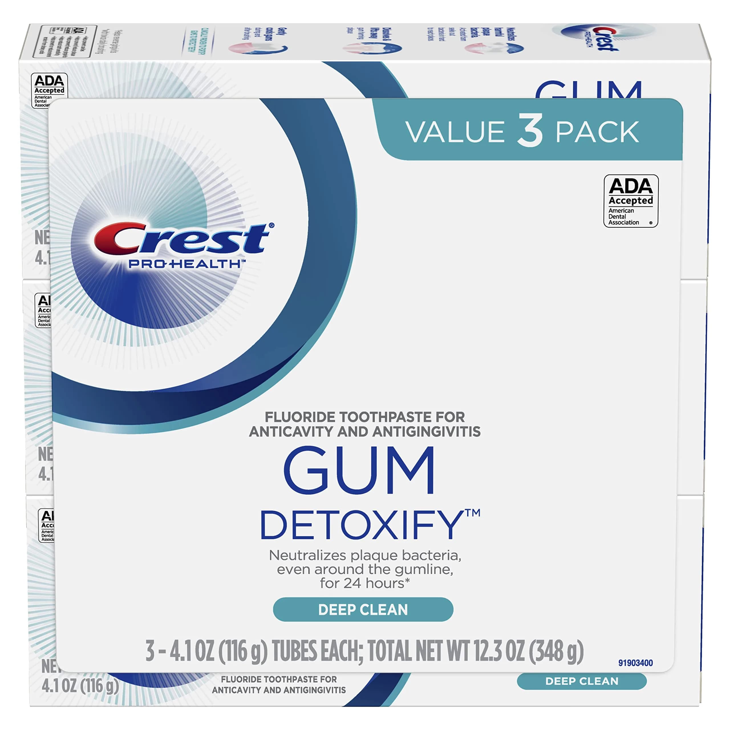 Crest Gum Detoxify Deep Clean Toothpaste 116g (4.1 oz) | Clinically Proven Healthier Gums — Old