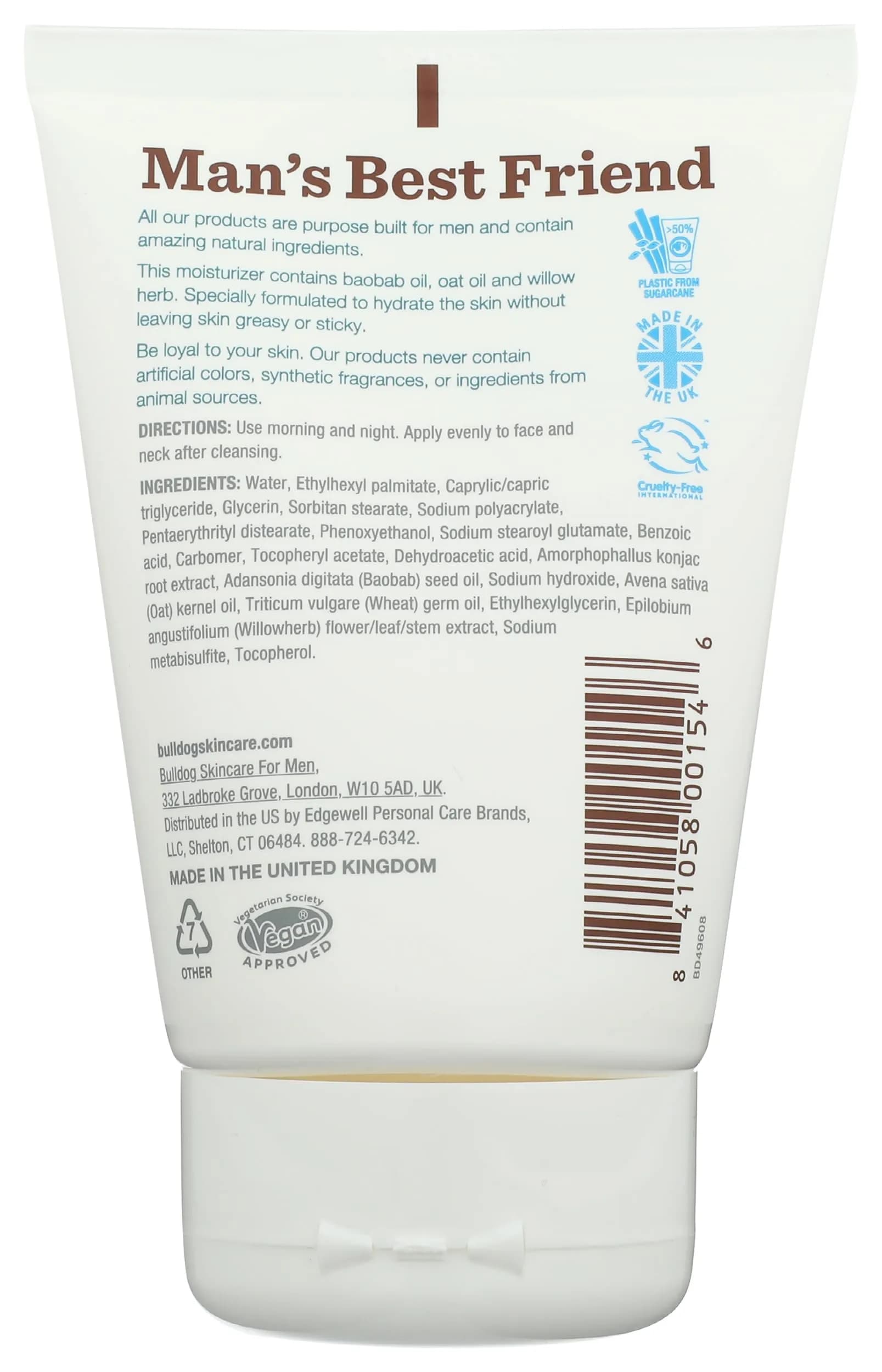 Bulldog Sensitive Face Moisturizer 99ml (3.3 Fl Oz) - Fragrance-Free Hydration for Sensitive Skin - view 2