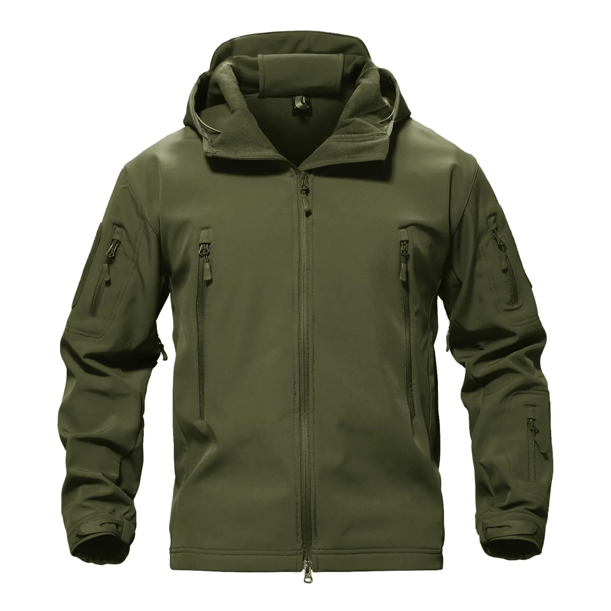 TACVASEN Men's Fleece Softshell Jacket Waterproof Winter Tactical Hooded | Outdoor & Casual