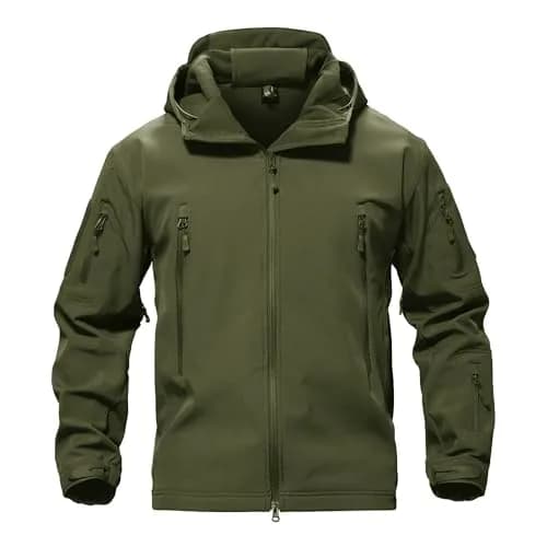 TACVASEN Men's Fleece Softshell Jacket Waterproof Winter Tactical Hooded | Outdoor & Casual thumbnail 1