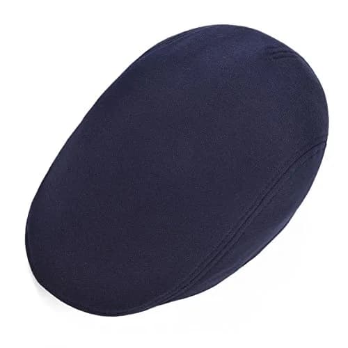 VOBOOM Men's Cotton Flat Ivy Gatsby Newsboy Driving Hat Cap Navy | Adjustable Fit for Daily Wear thumbnail 2